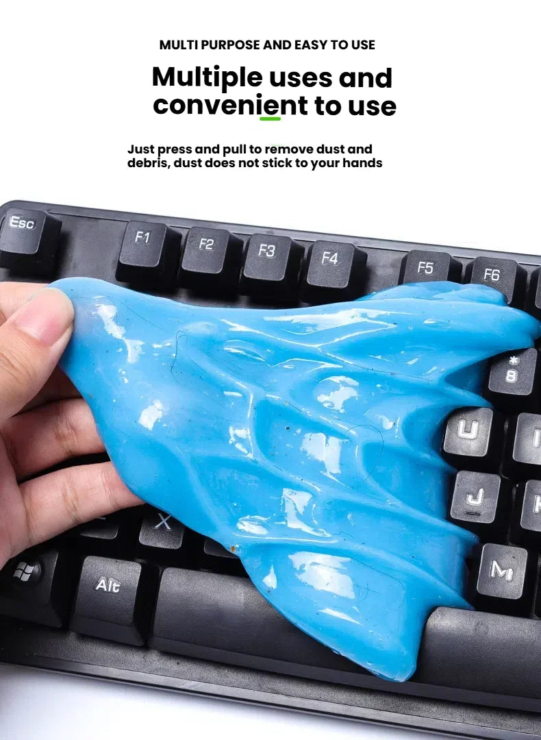 Car Cleaning Gel – Dust Removal Slime for Automobile Air Vents and Keyboards
