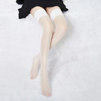 Glitter Thigh High Stockings – Ultra-Thin Sheer Hosiery for Sexy Lingerie