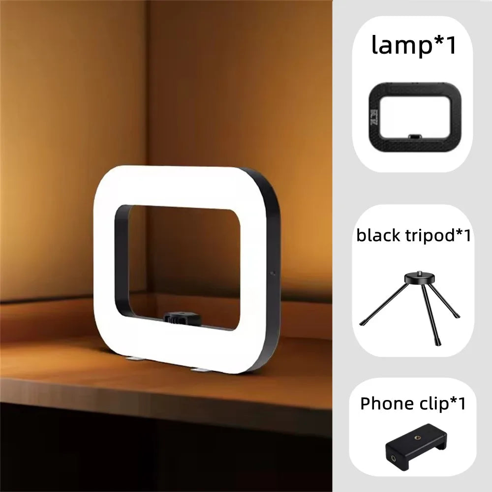 Handheld Ring LED Fill Light – Portable Rechargeable Lamp for Phone Photography