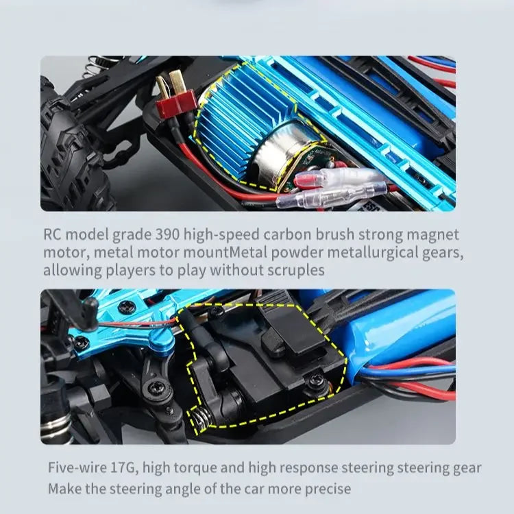 Brushless RC Monster Truck – 70km/h 4WD High Speed Off Road Car for Kids