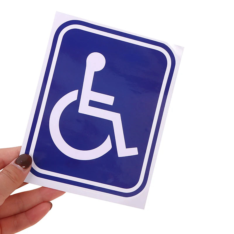 Disabled Mobility Parking Decal – PVC Universal Sticker for Accessible Vehicles