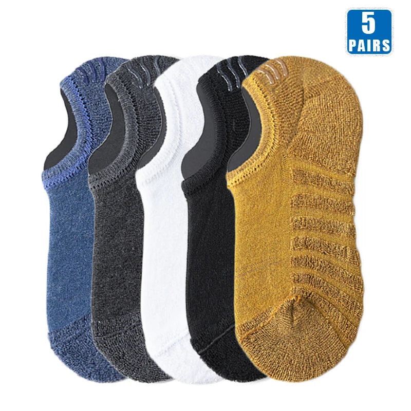 Cotton Low-Cut Ankle Socks – Breathable Casual Footwear for Men