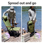 Folding Camping Chair – Adjustable Portable Seat for Outdoor Hiking Travel
