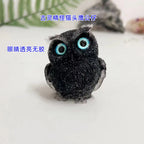 Crystal Owl Ornament – Natural Gemstone Figurine for Home Decor and Aquarium