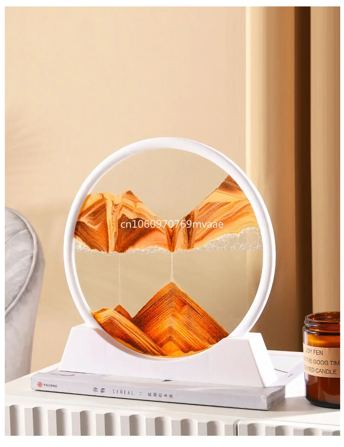 3D Moving Sand Art Frame – Dynamic Liquid Hourglass for Office Home Decor