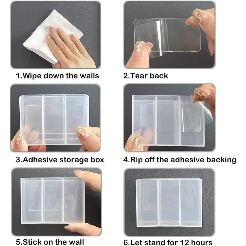 3-Grid Plastic Desk Organizer – Multi-Functional Storage for Makeup