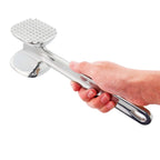 Stainless Steel Meat Tenderizer – Double-Sided Heavy Duty Hammer for Kitchen