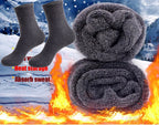 Thermal Terry Winter Socks – Thick Unisex Crew for Cold Weather