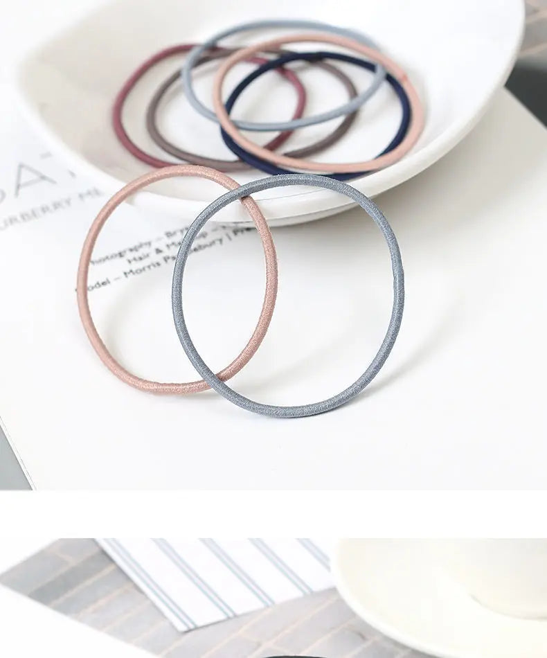 Nylon Elastic Hair Bands – 3.5CM Soft Ponytail Scrunchies for Daily Styling