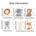 Cartoon Animal Switch Stickers – Cute Boho Wall Decals for Kids Nursery
