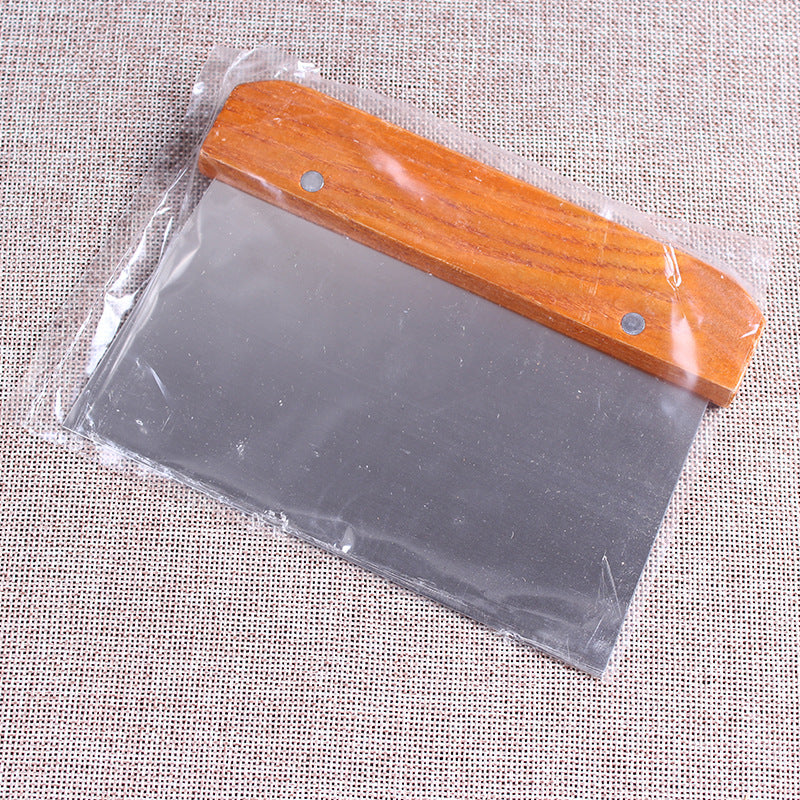 Stainless Steel Dough Scraper – Noodle Cutter with Scale for Baking