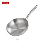 Stainless Steel Frying Pan – Nonstick Uncoated Cookware for Kitchen Stoves