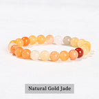 Natural Stone Bead Bracelet – Healing Crystal Gemstone Jewelry for Men and Women