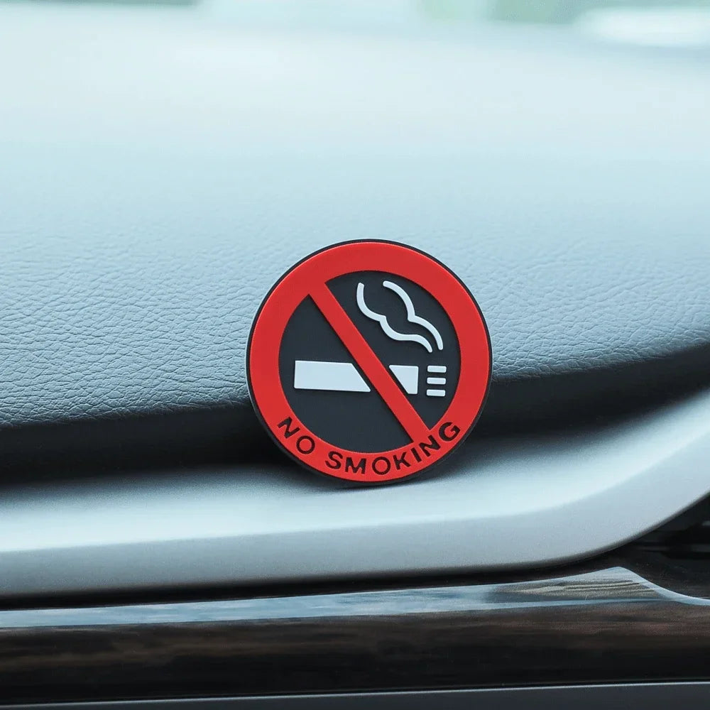 No Smoking Warning Decal – Adhesive Safety Sign for Cars and Home