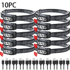 USB Rechargeable LED Headlamp – Motion Sensor Flashlight for Outdoor Camping