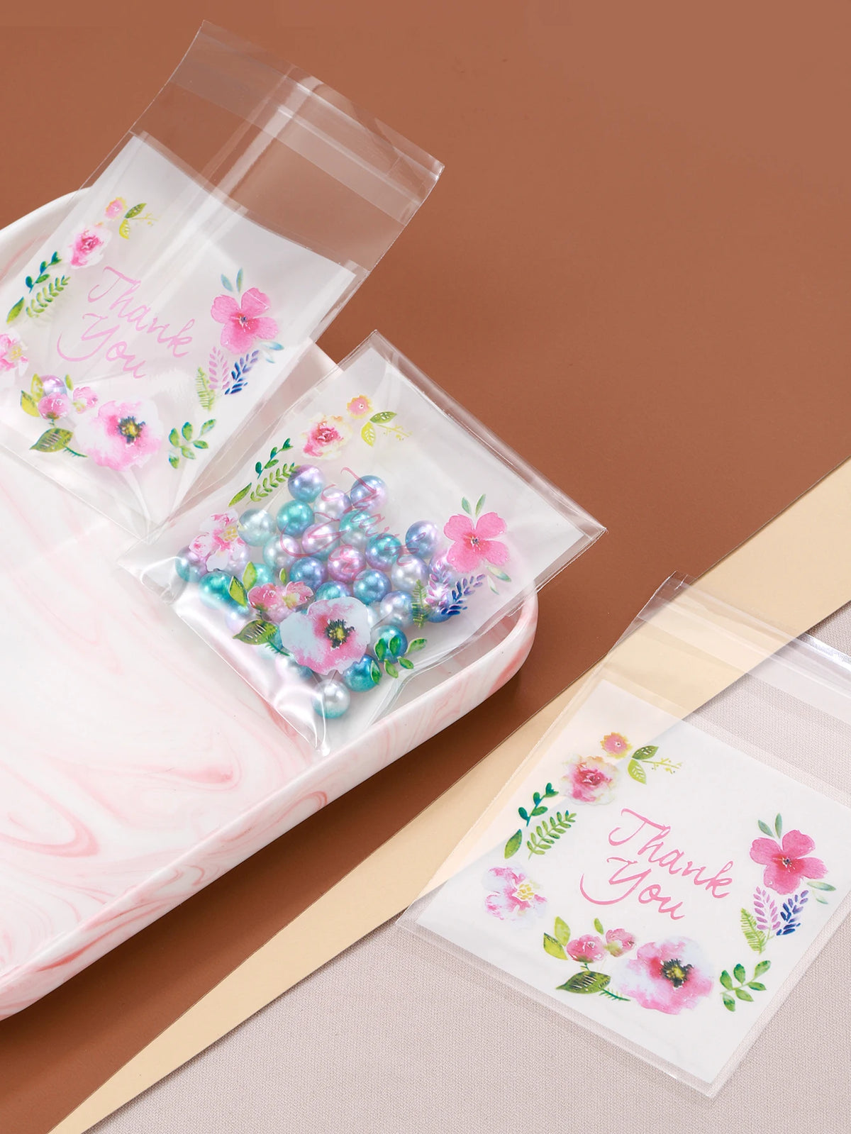 Self-Adhesive Flower Pouches – Colorful Plastic Bags for Gift Packaging