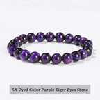 Natural Stone Bead Bracelet – Healing Crystal Gemstone Jewelry for Men and Women