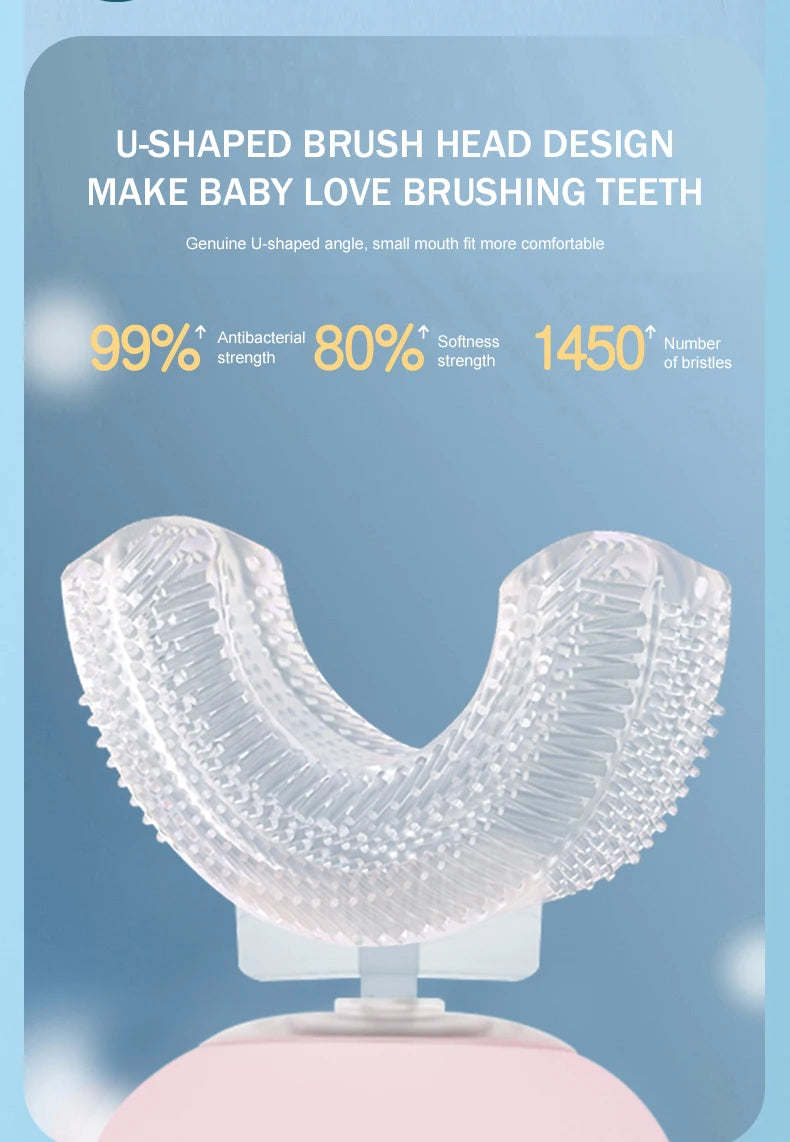 U-Shaped Electric Toothbrush – Silicone Sonic Rechargeable Kids Toothbrush