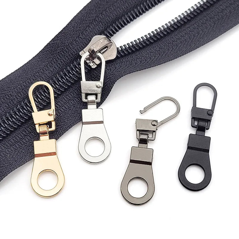 Detachable Metal Zipper Puller Kit – Replacement Repair Set for Sewing Craft
