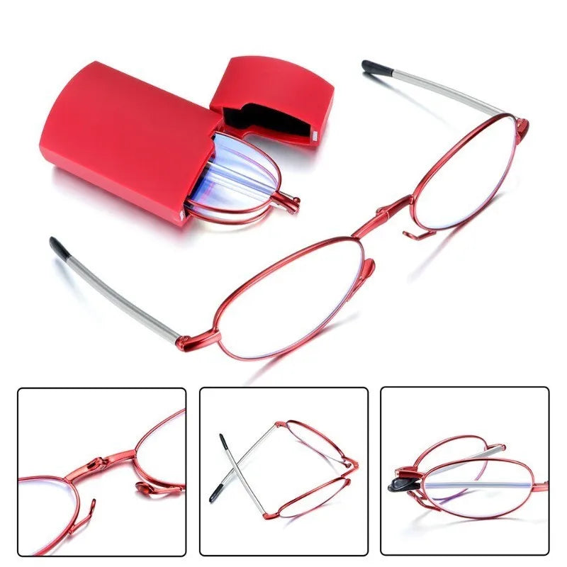 Foldable Anti Blue Light Reading Glasses – Magnified Eyewear for Men and Women
