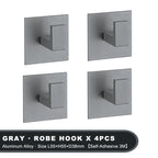 Self-Adhesive Black Wall Hooks – Heavy Duty Hangers for Coats and Towels