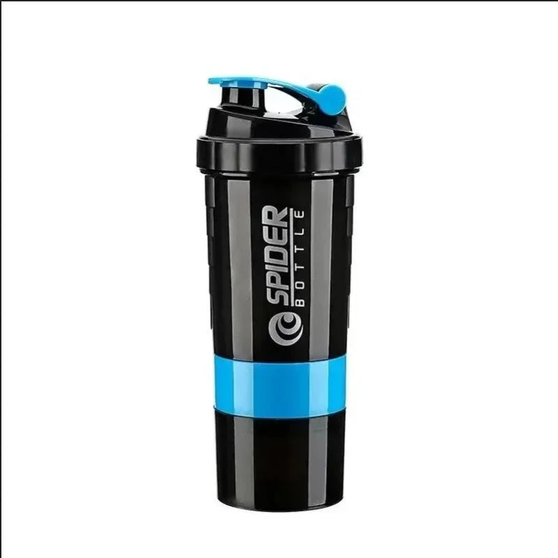 3-Layer Protein Shaker Bottle – Large Capacity Mixing Cup for Gym Exercise