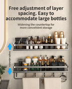 Aluminum Bathroom Shelf – Wall Mounted Storage Rack for Kitchen and Shower