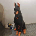 Doberman 3D Papercraft Sculpture – DIY Animal Model for Home Decor