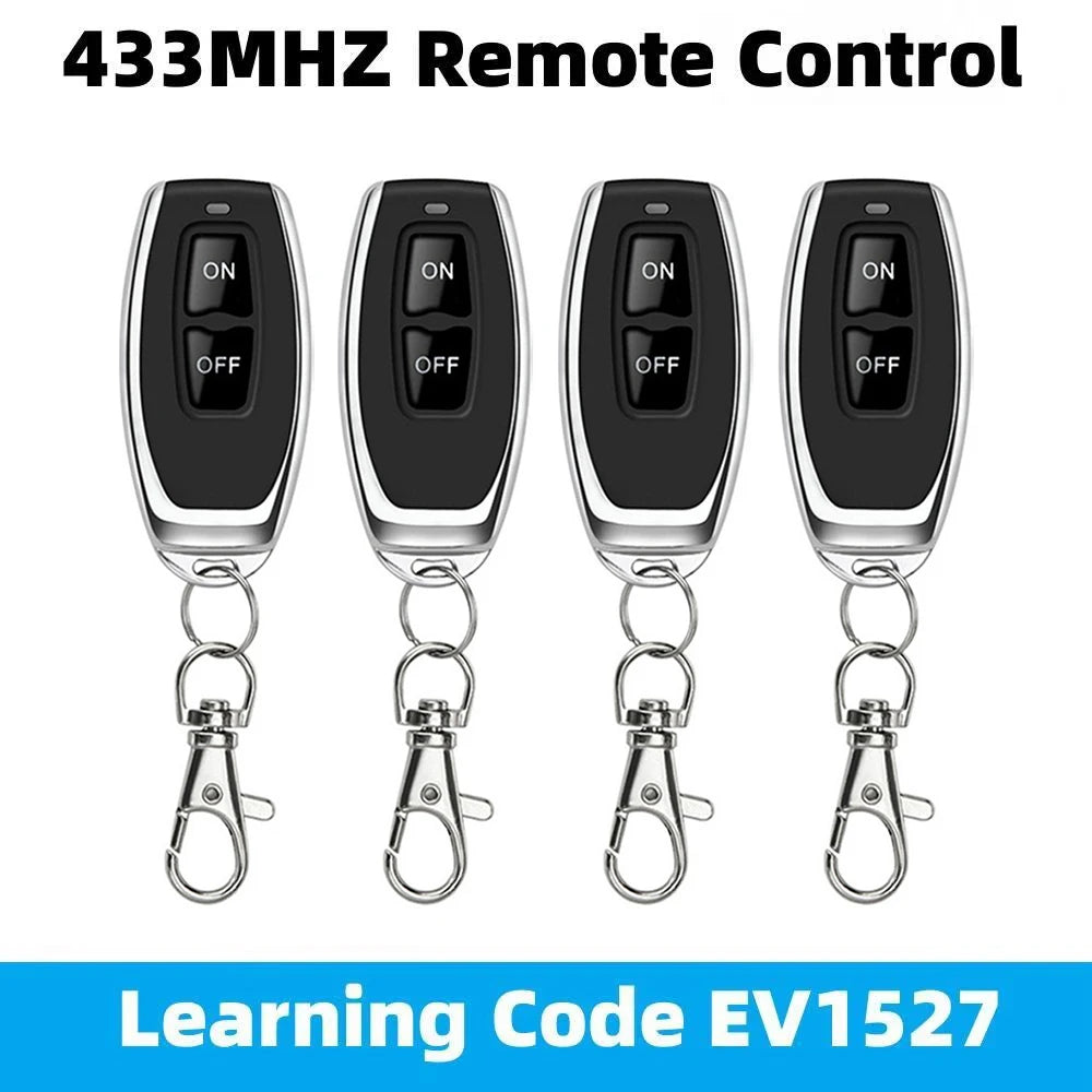 433MHz RF Remote Transmitter – Learning Code Keyfob for Garage Gate Alarms