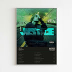Justin Bieber Canvas Wall Art – Retro Hip Hop Music Poster for Home Decor