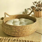 Handmade Woven Vine Cat Bed – Washable Seasonal Pet Nest for Winter Comfort