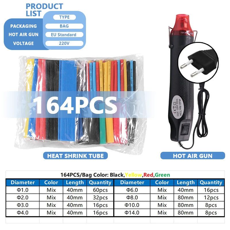 Heat Shrink Tubing Kit – Waterproof Electric Wire Insulation for Cable Repair