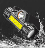 USB Rechargeable LED Headlamp – Waterproof 2500lm Light for Outdoor Camping