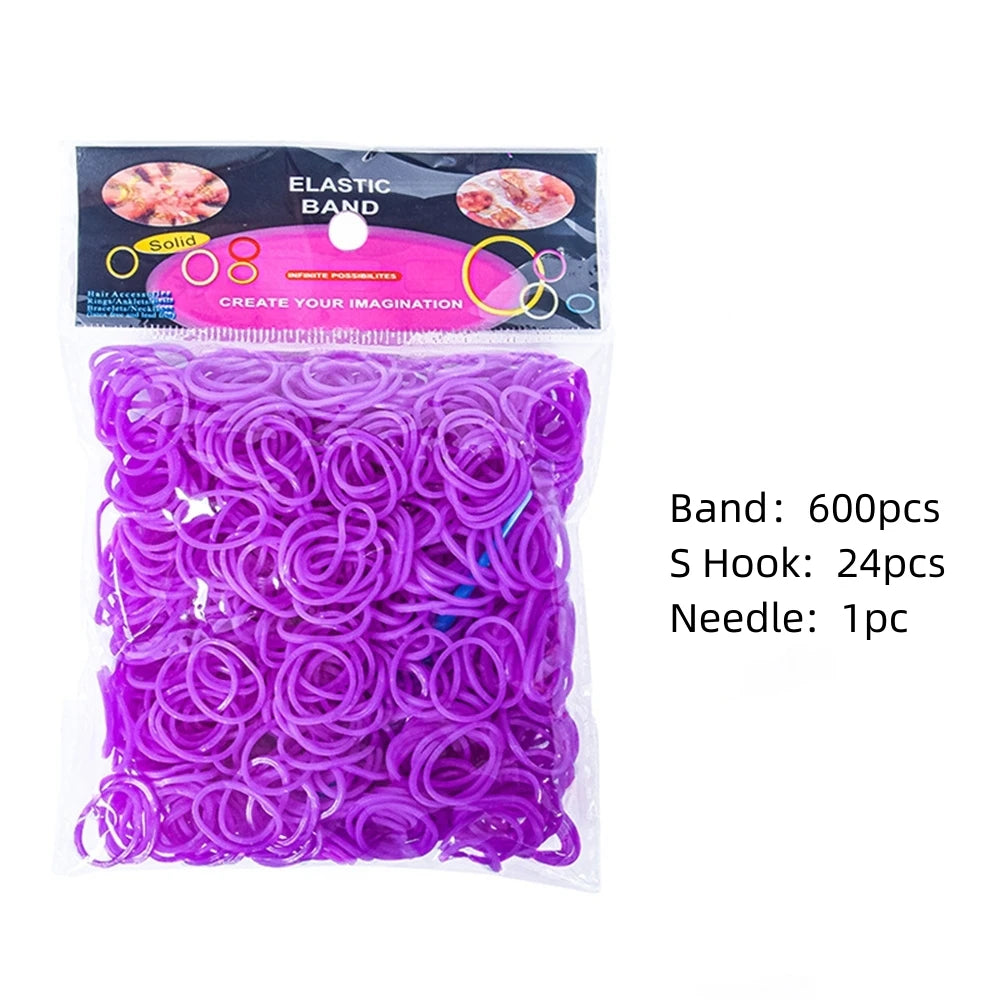 Elastic Loom Bands – Colorful DIY Jewelry Making Kit for Kids Crafts