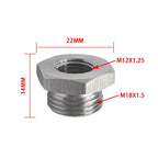 Oxygen Sensor Adapter – M18x1.5 to M12x1.25 Stainless Steel for Car Exhaust