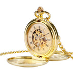 Mechanical Pocket Watch – Hollow Roman Numeral Dial for Men and Women