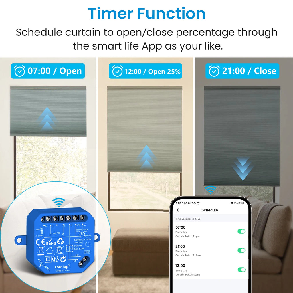 Smart Roller Shutter Switch – Voice Control for Automated Home Blinds