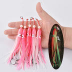Soft Silicon Squid Lure – 12cm Double Assist Hook Rig for Saltwater Fishing