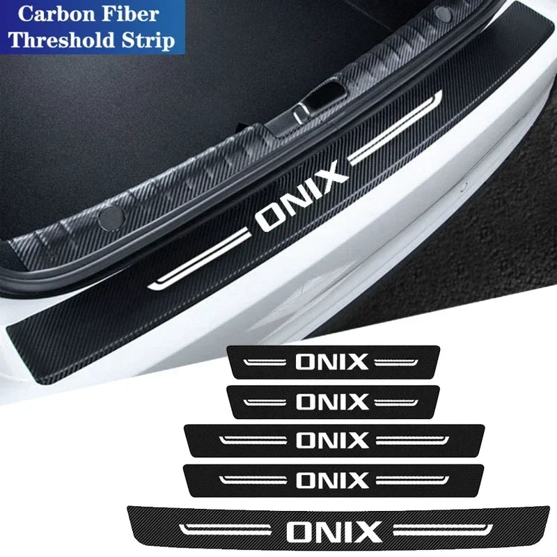Carbon Fiber Door Sill Guards – Anti-Scratch Protection for ONIX Vehicles