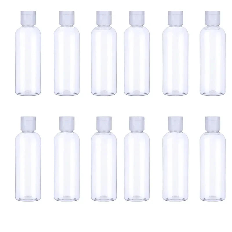 Clear Plastic Squeezable Bottles – Travel Size Containers for Liquid Toiletries
