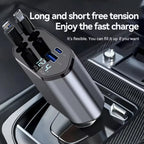 Retractable Car Charger – 120W Fast Charging Adapter for Mobile Devices