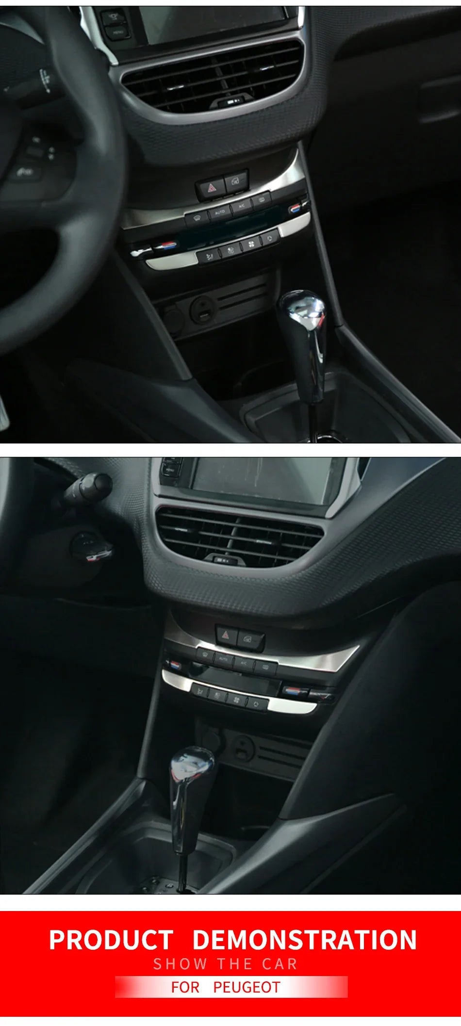 AC Control Panel Sequins – Interior Trim Stickers for Peugeot 208 2008