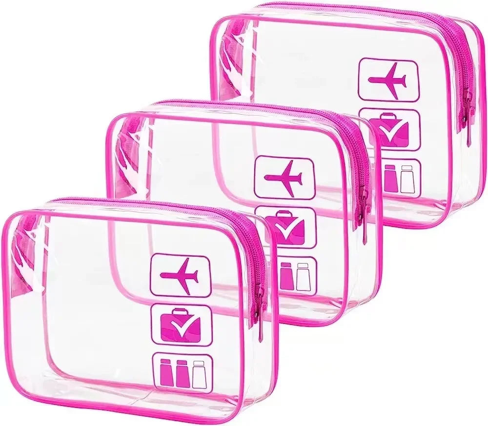Transparent PVC Travel Toiletry Bag – Waterproof Cosmetic Organizer for Packing