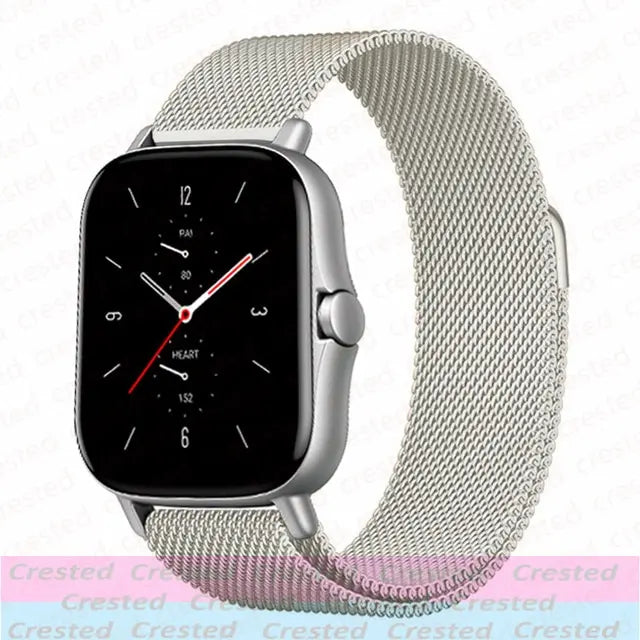 Milanese Stainless Steel Watch Band – 20mm 22mm Strap for Amazfit Smartwatches