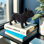 Beaded French Bulldog Resin Statue – Colorful Animal Decor for Home Office