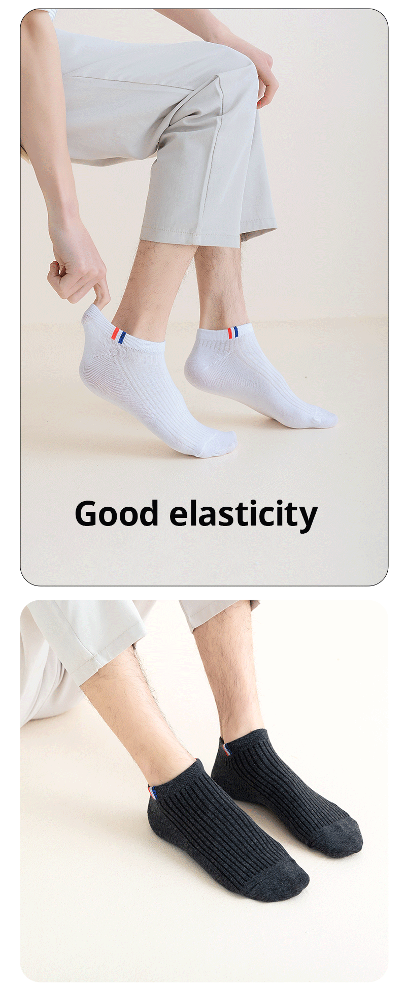 Mens Breathable Boat Socks – Thin Cotton Blended Casual Footwear for Summer