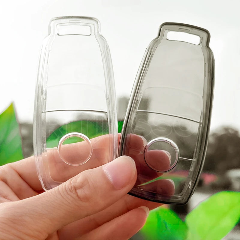 Transparent TPU Car Key Case – Protective Shell for Mercedes Benz Models