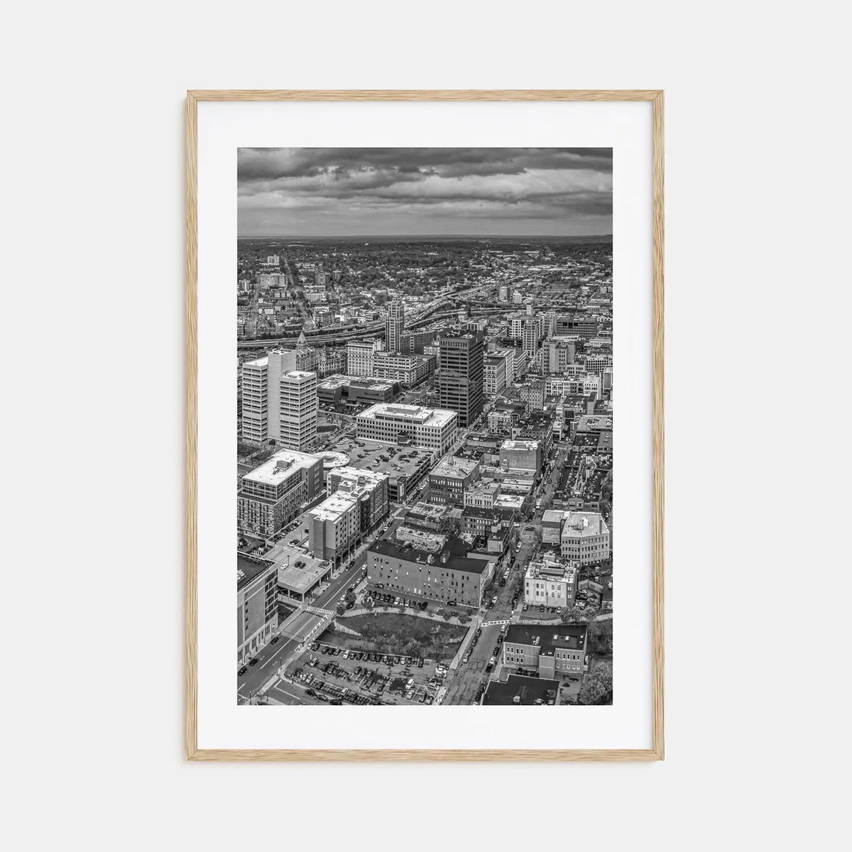 NYC Map Canvas Wall Art – Black and White Cityscape Print for Home Decor