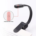 Rechargeable Clip-On Reading Lamp – Adjustable LED Book Light for Travel