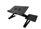 Aluminum Laptop Cooling Stand – Foldable Notebook Tray for Bed Office Desk